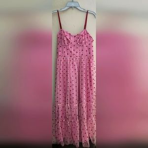 BETSEY JOHNSON HEART PRINT PINK DRESS
